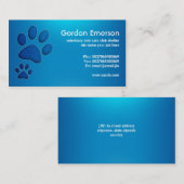 青いペットの世話の獣医の名刺 名刺 (正面/裏面)