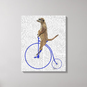 青いペニーのFarthingのMeerkat キャンバスプリント