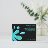 青いペンキSplodge 名刺 (スタンド正面)