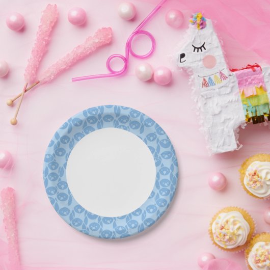 青いペンギンのパターンの背景 ペーパープレート (パーティー)