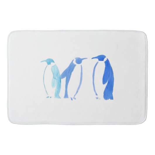 青いペンギンの大きいバス・マット バスマット (正面)