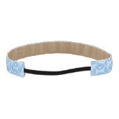 青いペンギンパターン背景 アスレチックヘッドバンド (裏面)