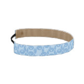 青いペンギンパターン背景 アスレチックヘッドバンド (左)