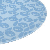 青いペンギンパターン背景 カッティングボード (角)