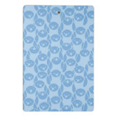 青いペンギンパターン背景 ミニクリップボード (裏面)