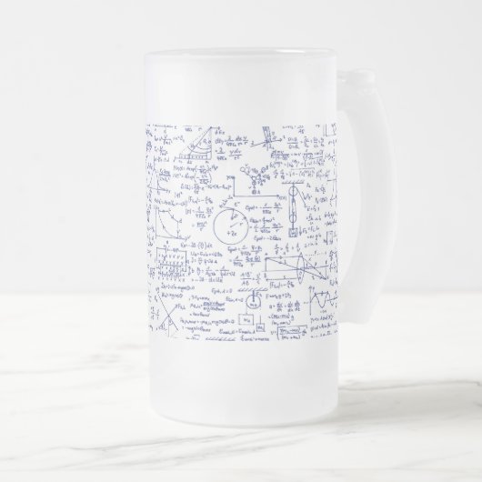 青いペン//の物理学の同等化 フロストグラスビールジョッキ (正面右)