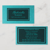 青いホイルの名刺 名刺 (正面/裏面)