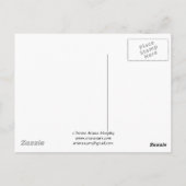 青いホスタ ポストカード (裏面)