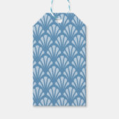 青いホタテ模様 ギフトタグ (正面)