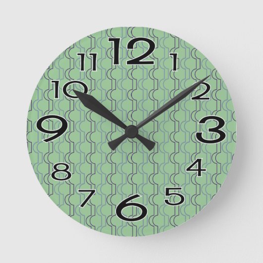 青いホタテ ラウンド壁時計 (正面)