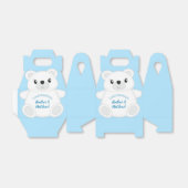 青いホッキョクグマの赤ちゃんシャワー フェイバーボックス (折り畳みなし)