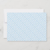 青いボク頭が切れるウッドのバニー少年の赤ちゃんシャワー サンキューカード (裏面)