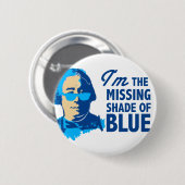 青いボタンのデイヴィッド・ヒュームの陰 缶バッジ (正面&裏面)