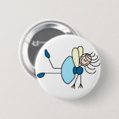 青いボタンの棒の姿の妖精 缶バッジ (正面&裏面)