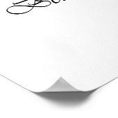 青いボタンフライミニマルが白い3:4ポスター ポスター (角)