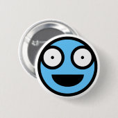 青いボタン 缶バッジ (正面&裏面)