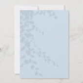 青いボディスーツ 赤ちゃん男の子 ムスリム 誕生発表 招待状 (裏面)