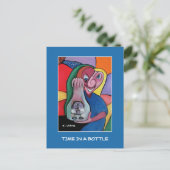 青いボトルの時間 – 時間 ポストカード (スタンド正面)