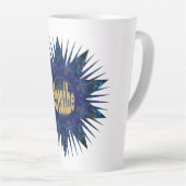 青いボホの星で呼吸しよう。 カフェラテマグ (右アングル)