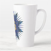 青いボホの星で呼吸しよう。 カフェラテマグ (右)