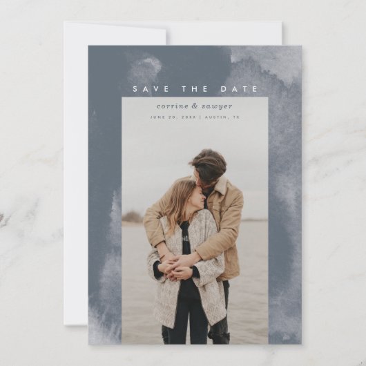 青いボホの水の色日付を保存 セーブザデート (正面)