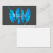 青いボホの羽は青と灰色 ノートカード (正面/裏面)