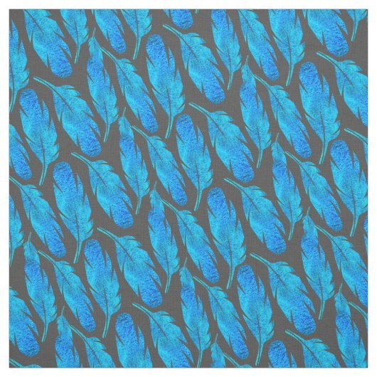 青いボホの羽は青と灰色 ファブリック (見本)