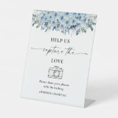 青いボホ救済私たちは愛のサインをキャプチャ 台座サイン (正面)