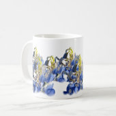 青いボンネットのコーヒー・マグ コーヒーマグカップ (正面左)