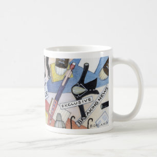 青いボーダーのないレイチェルMaddowファンのマグ コーヒーマグカップ