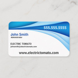 青いボーダー装飾的な名刺 名刺