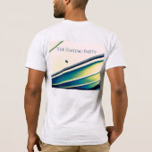 青いボートの抽象的なTシャツ Tシャツ (裏面)