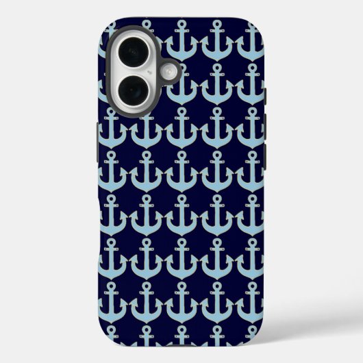 青いボート航海のいかり Case-Mate iPhoneケース (裏面)