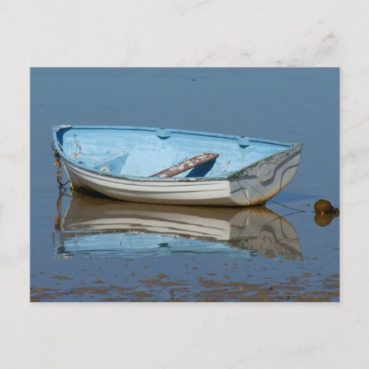 青いボート ポストカード (正面)