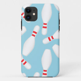 青いボーリングピン iPhone 11 ケース