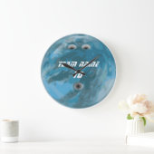 青いボーリング・ボールの時計 ラージ壁時計 (ホーム)