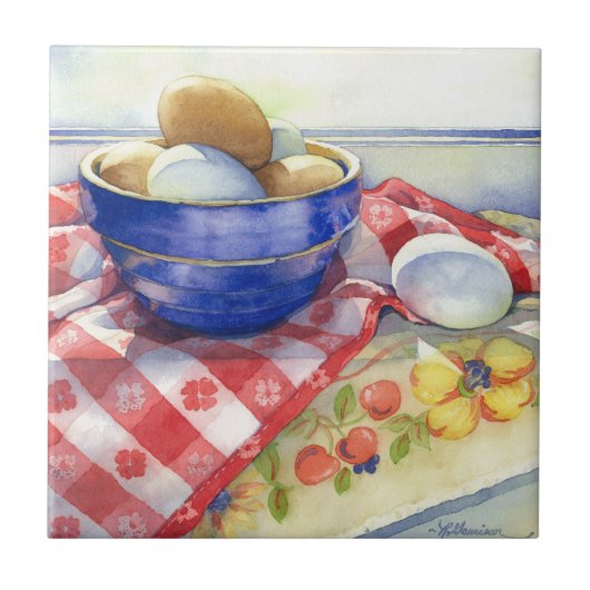 青いボールのタイルの0009個の卵 タイル (正面)