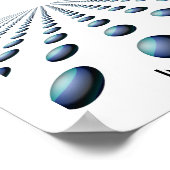 青いボールのパターン(の模様が)ある後退 – 革新 ポスター (角)