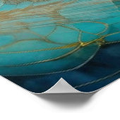 青いポスターの船室 ポスター (角)