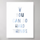 青いポスターは懸命で行える ポスター (正面)