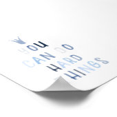 青いポスターは懸命で行える ポスター (角)