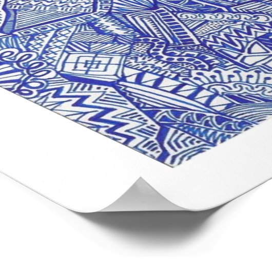 青いポスター ポスター (角)