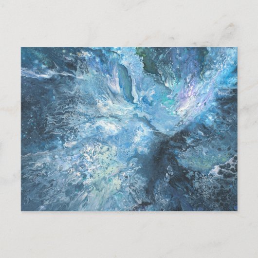 青いポストカードにボルト ポストカード (正面)