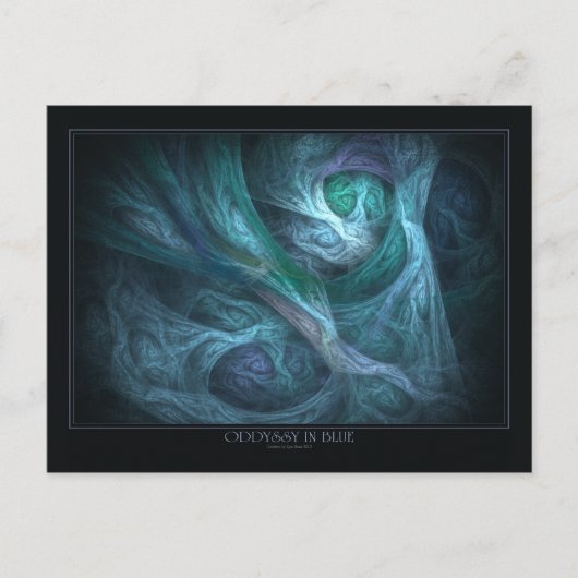 青いポストカードに奇妙な ポストカード (正面)