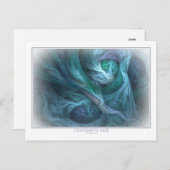 青いポストカードに奇妙な ポストカード (正面/裏面)