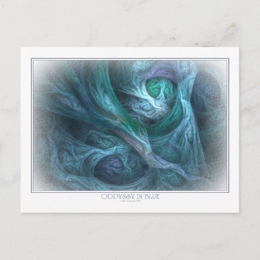 青いポストカードに奇妙な ポストカード (正面)