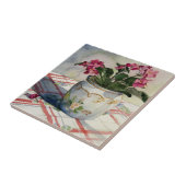 青いポットの1790匹のアフリカバイオレット タイル (側面)