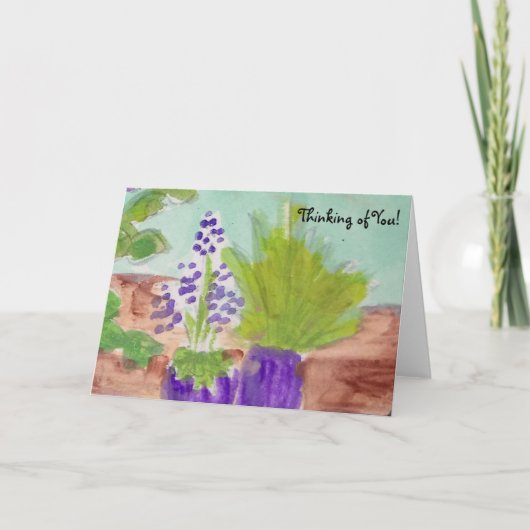 青いポット カード (正面)