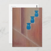 青いポット ポストカード (正面/裏面)