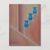 青いポット ポストカード (正面)